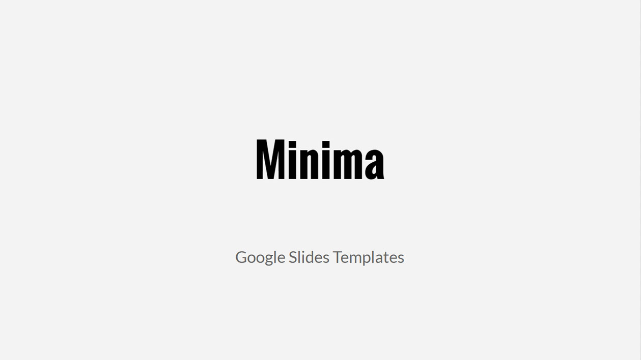 Minima - Google Slides Template