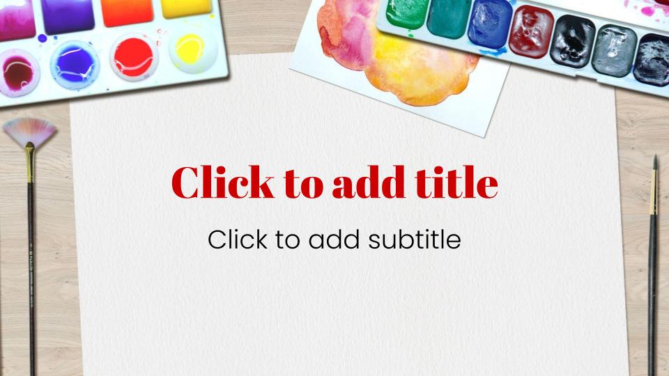 Water Color - Google Slides Template